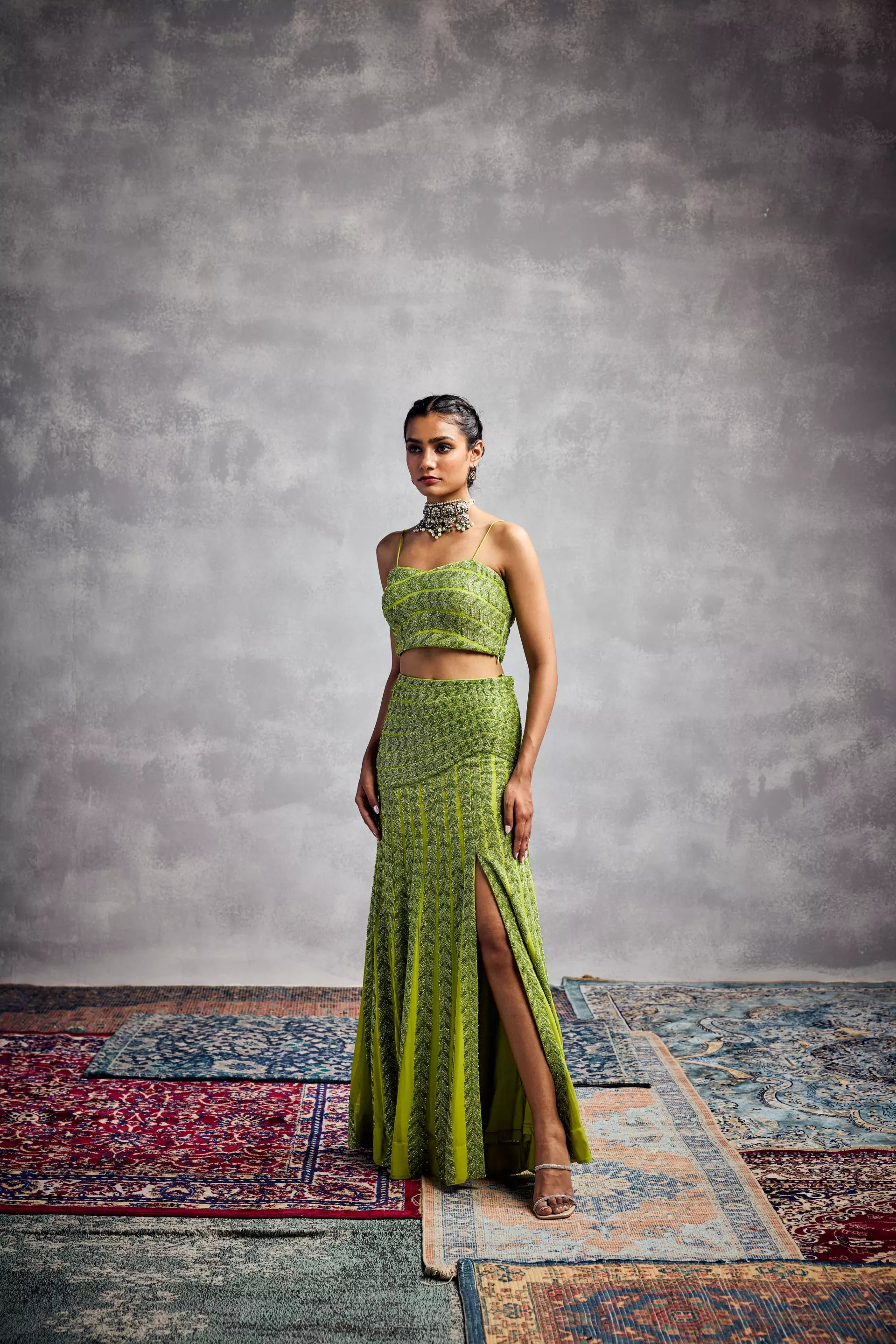 Aman Takyar - Top Skirt Set