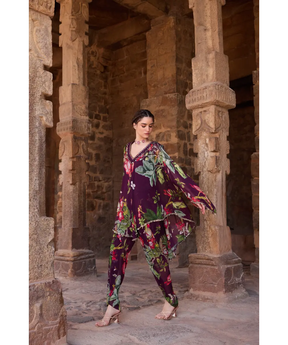 AWIGNA - Purple printed tunic set