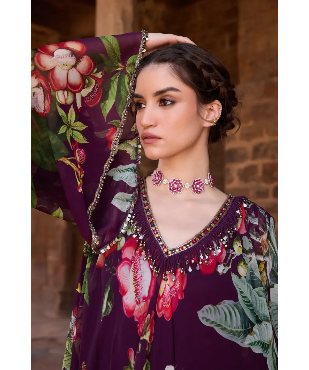 AWIGNA - Purple printed tunic set