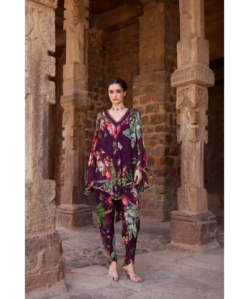 AWIGNA - Purple printed tunic set