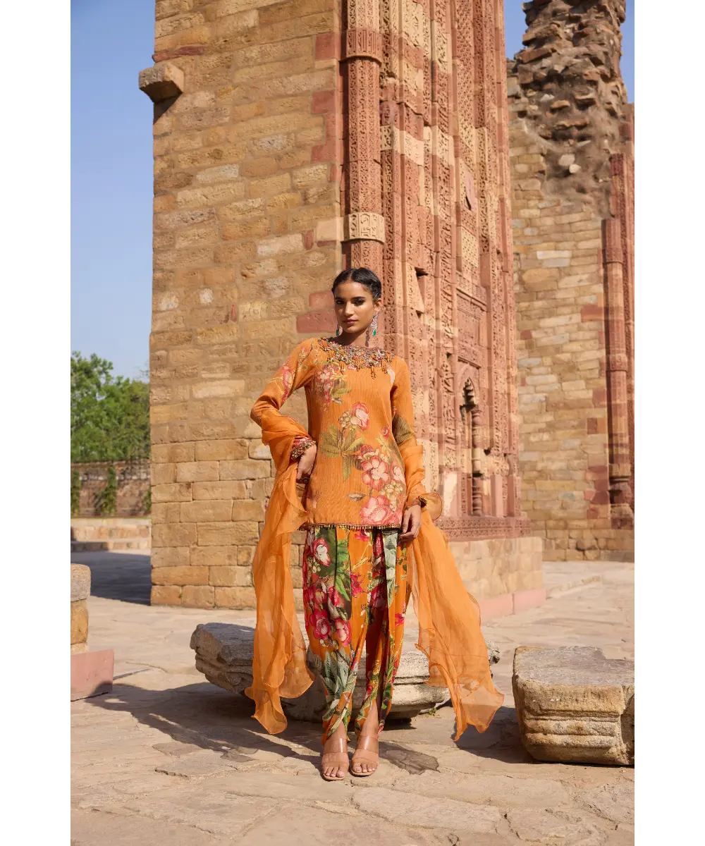 AWIGNA - Orange printed tunic set