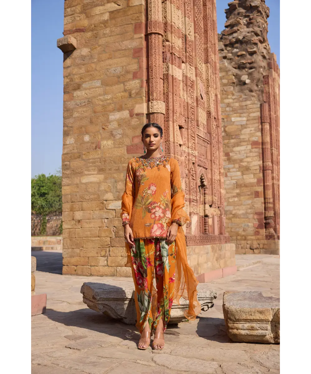 AWIGNA - Orange printed tunic set