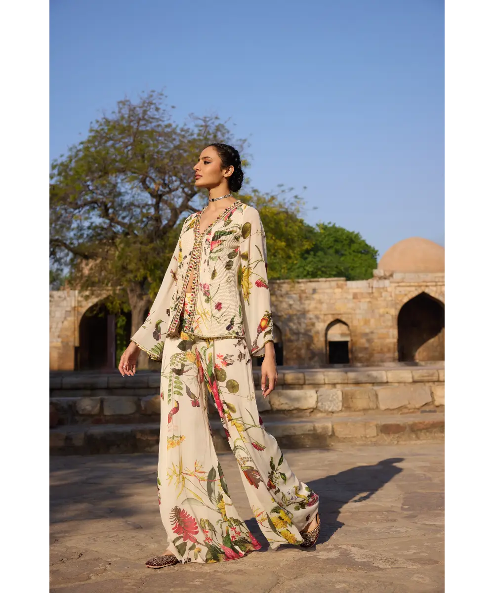 AWIGNA - Ivory printed tunic set