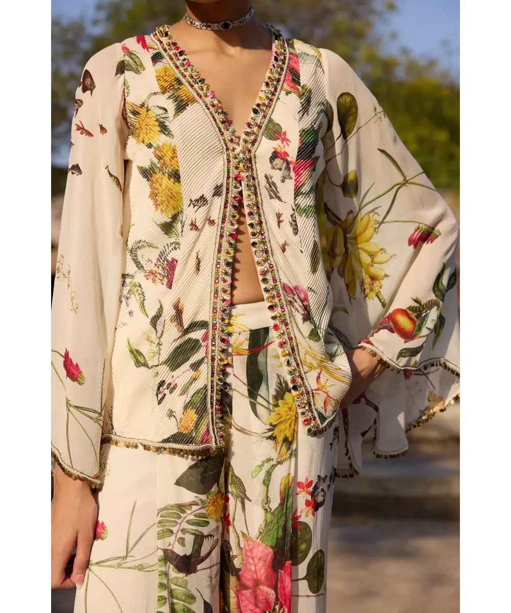 AWIGNA - Ivory printed tunic set