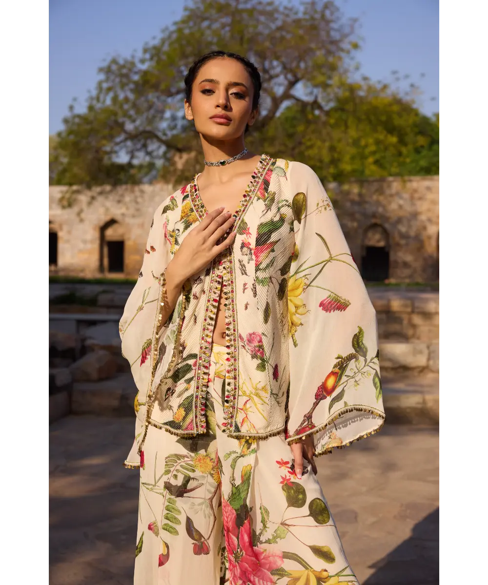 AWIGNA - Ivory printed tunic set