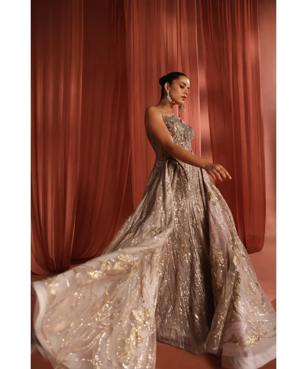 ADAARA COUTURE - Floral Blaze Gown