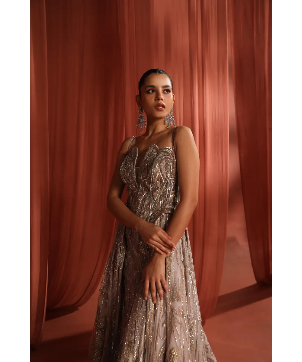 ADAARA COUTURE - Floral Blaze Gown