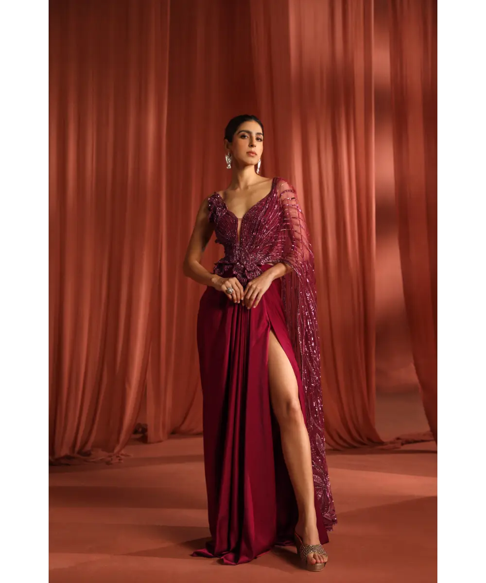 ADAARA COUTURE - Petal Wings saree