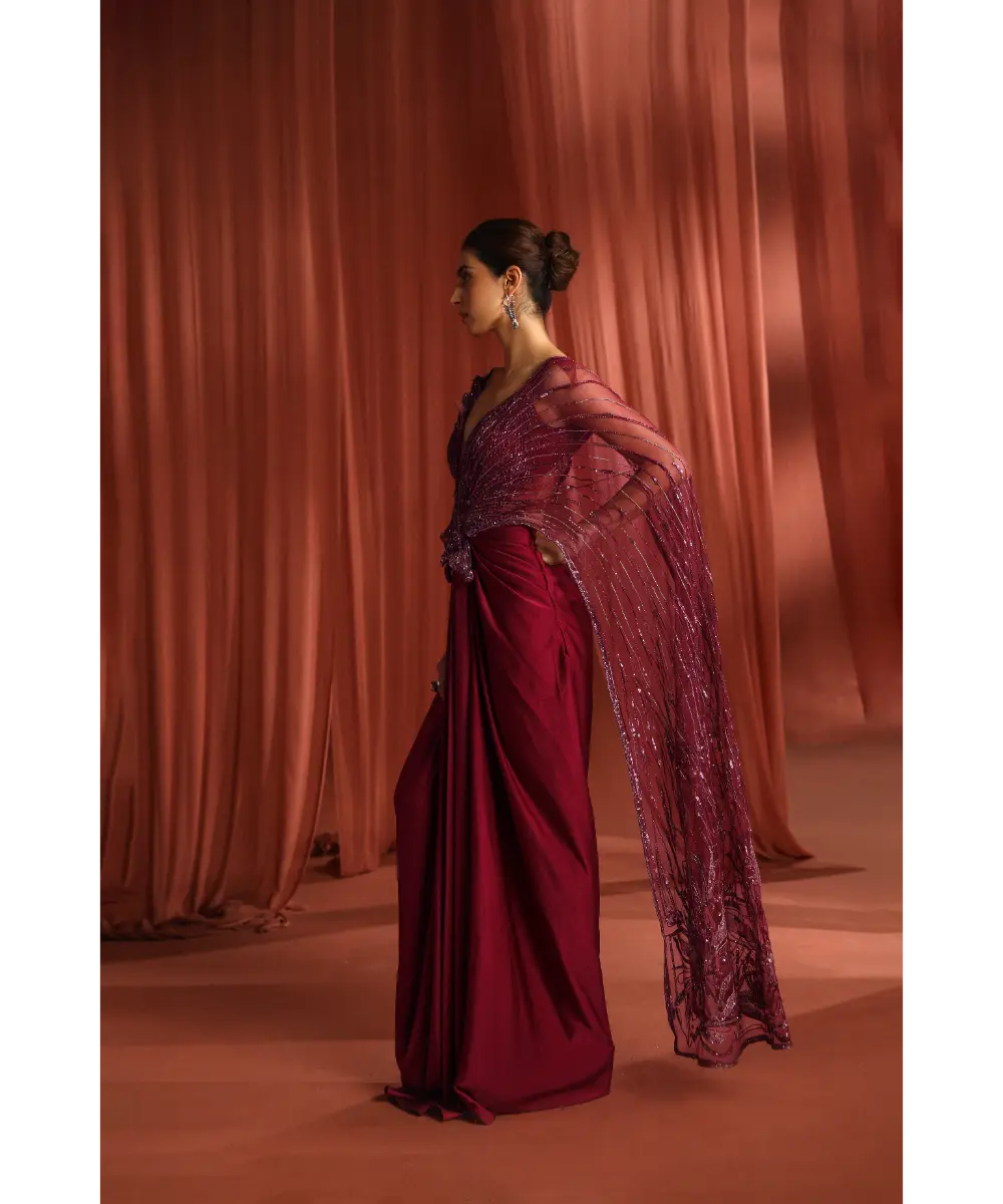 ADAARA COUTURE - Petal Wings saree