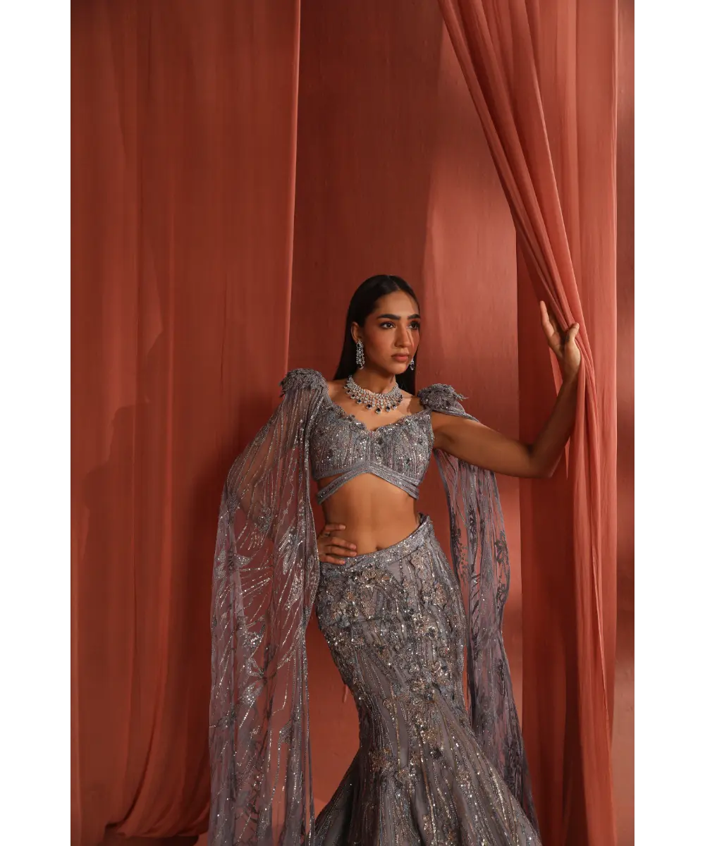 ADAARA COUTURE - Floral dream top and skirt