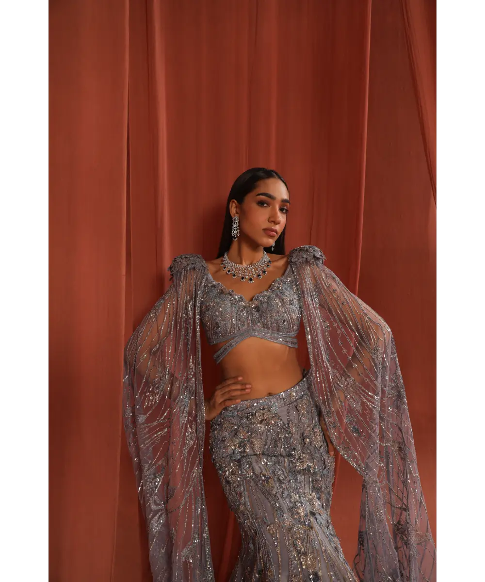 ADAARA COUTURE - Floral dream top and skirt