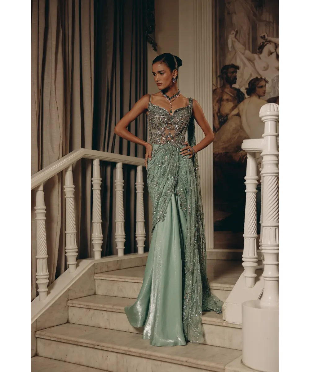 ADAARA COUTURE - Celestial Draped Elegance