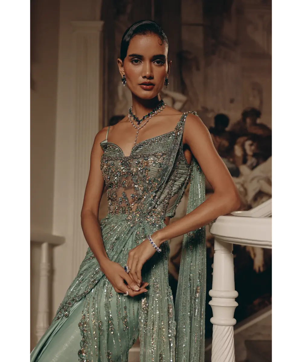 ADAARA COUTURE - Celestial Draped Elegance