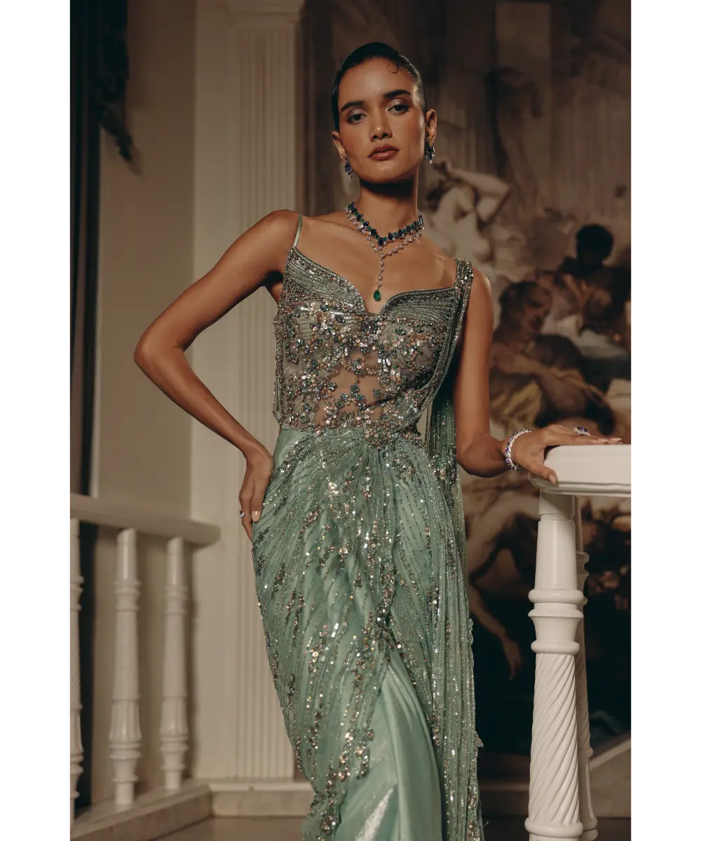 ADAARA COUTURE - Celestial Draped Elegance