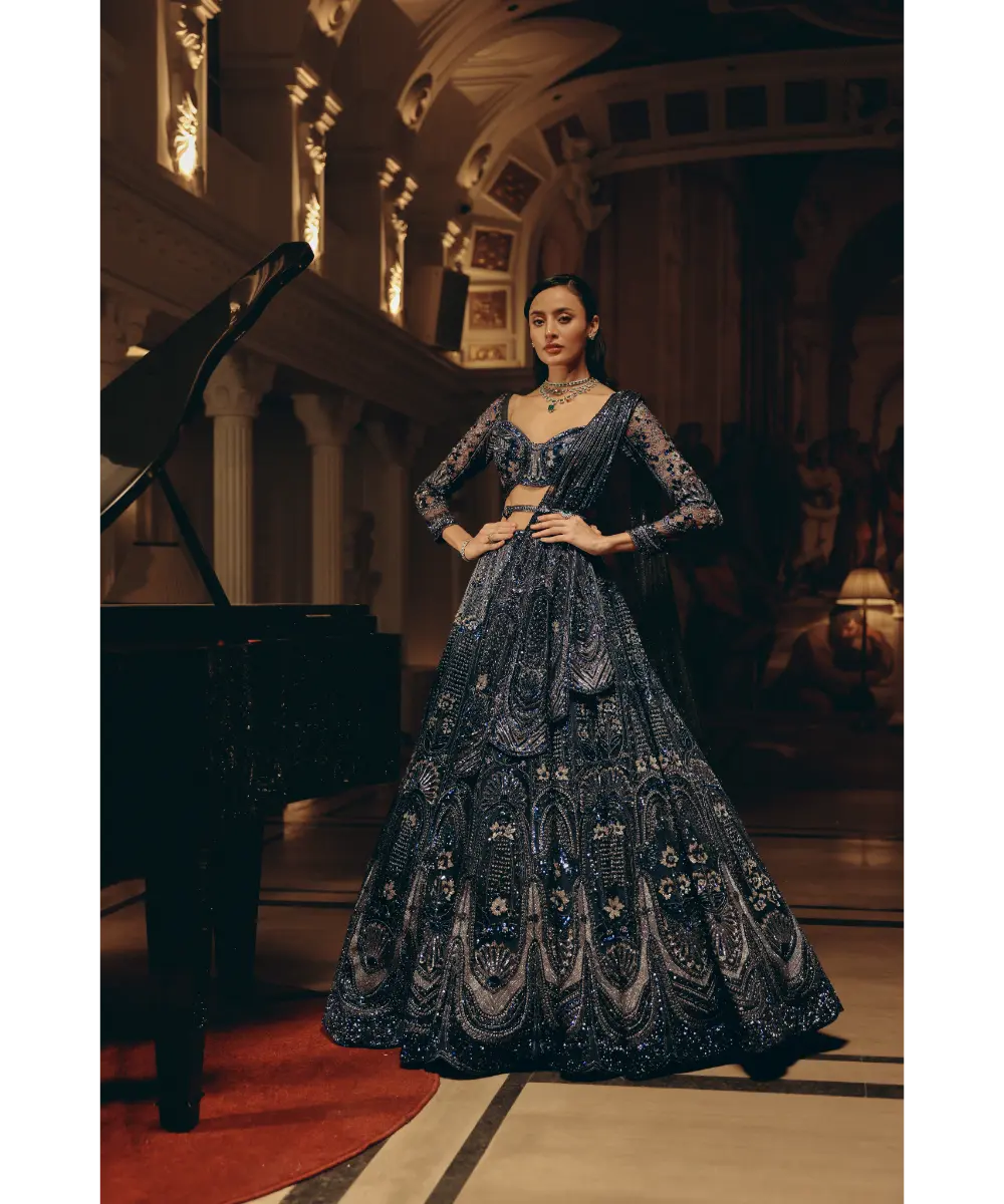 ADAARA COUTURE - Nocturnal Majesty Lehenga