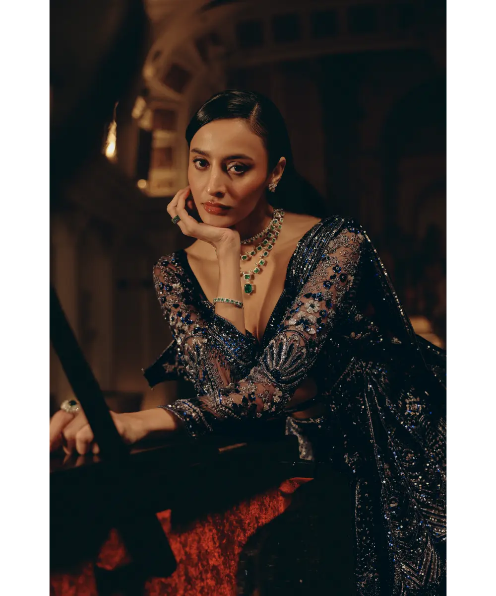 ADAARA COUTURE - Nocturnal Majesty Lehenga