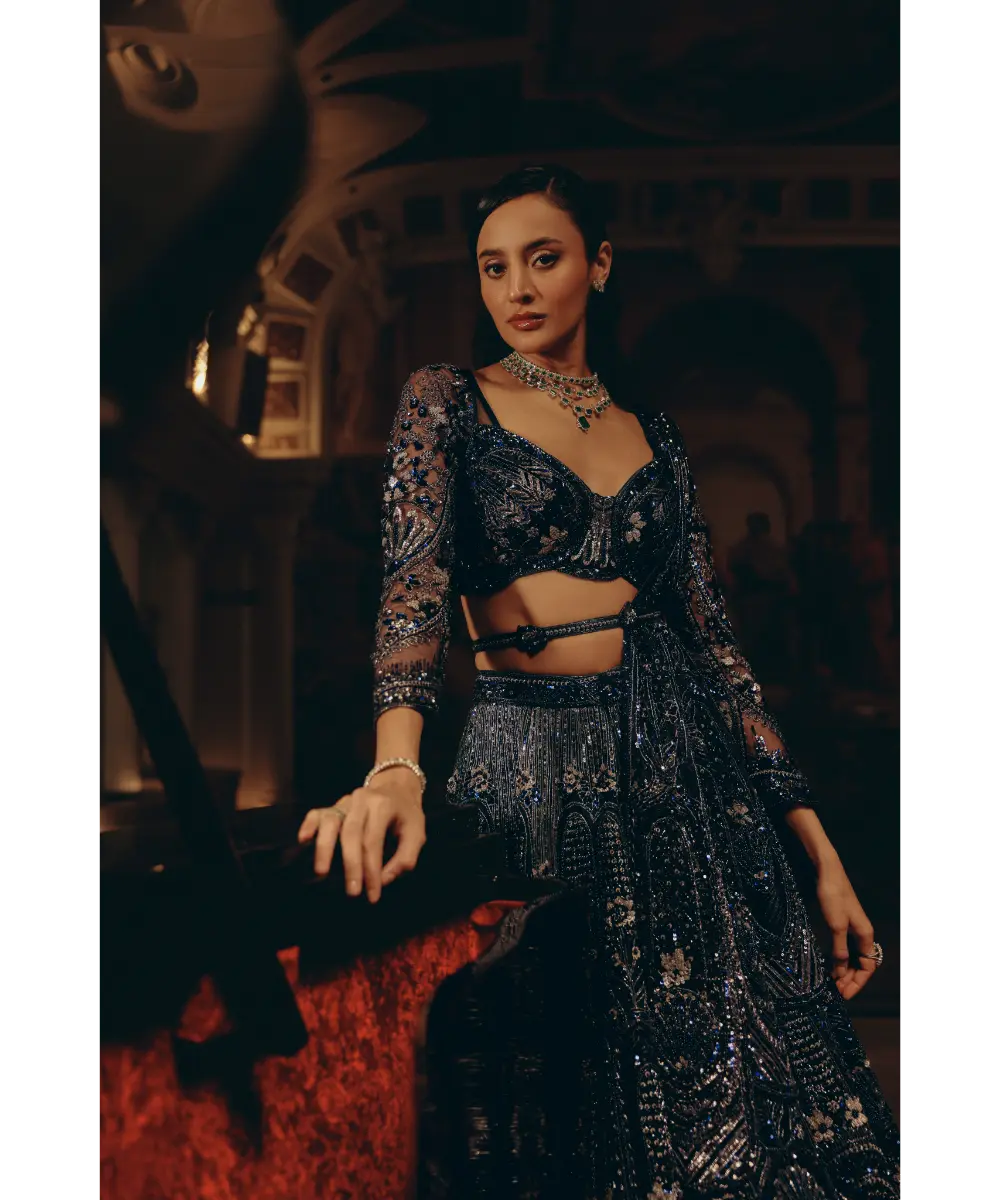 ADAARA COUTURE - Nocturnal Majesty Lehenga