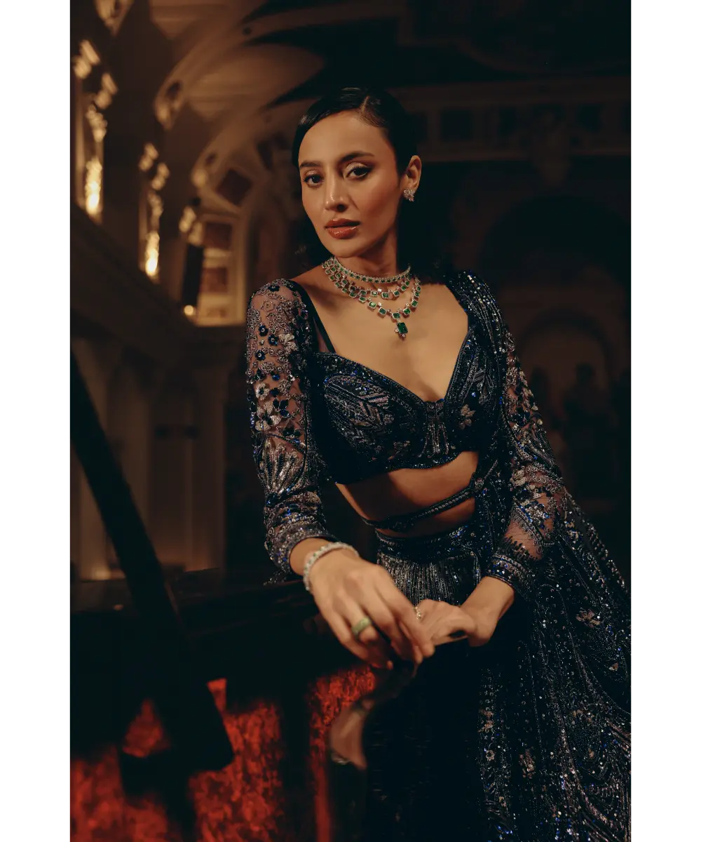ADAARA COUTURE - Nocturnal Majesty Lehenga
