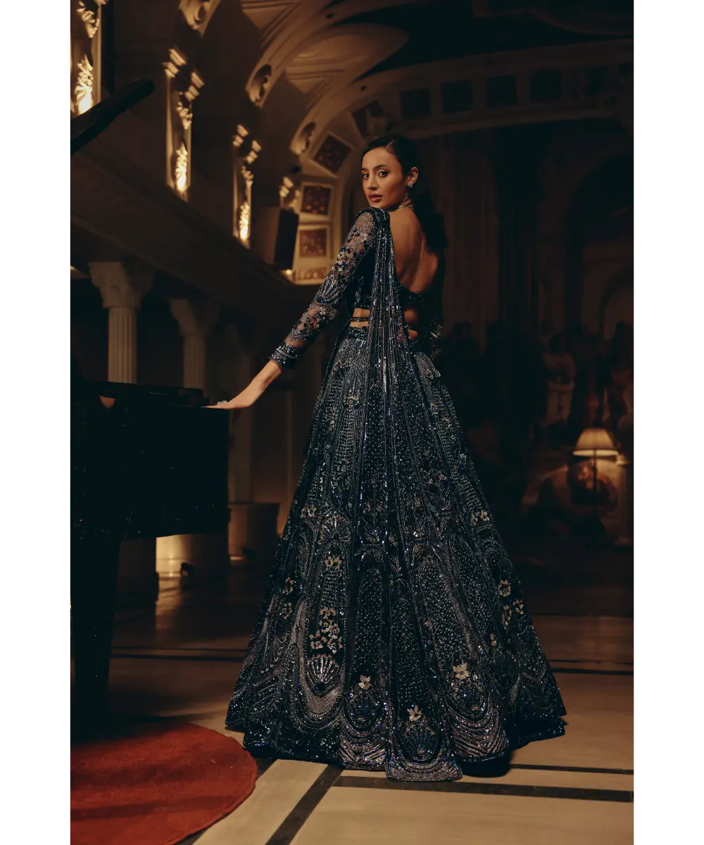 ADAARA COUTURE - Nocturnal Majesty Lehenga