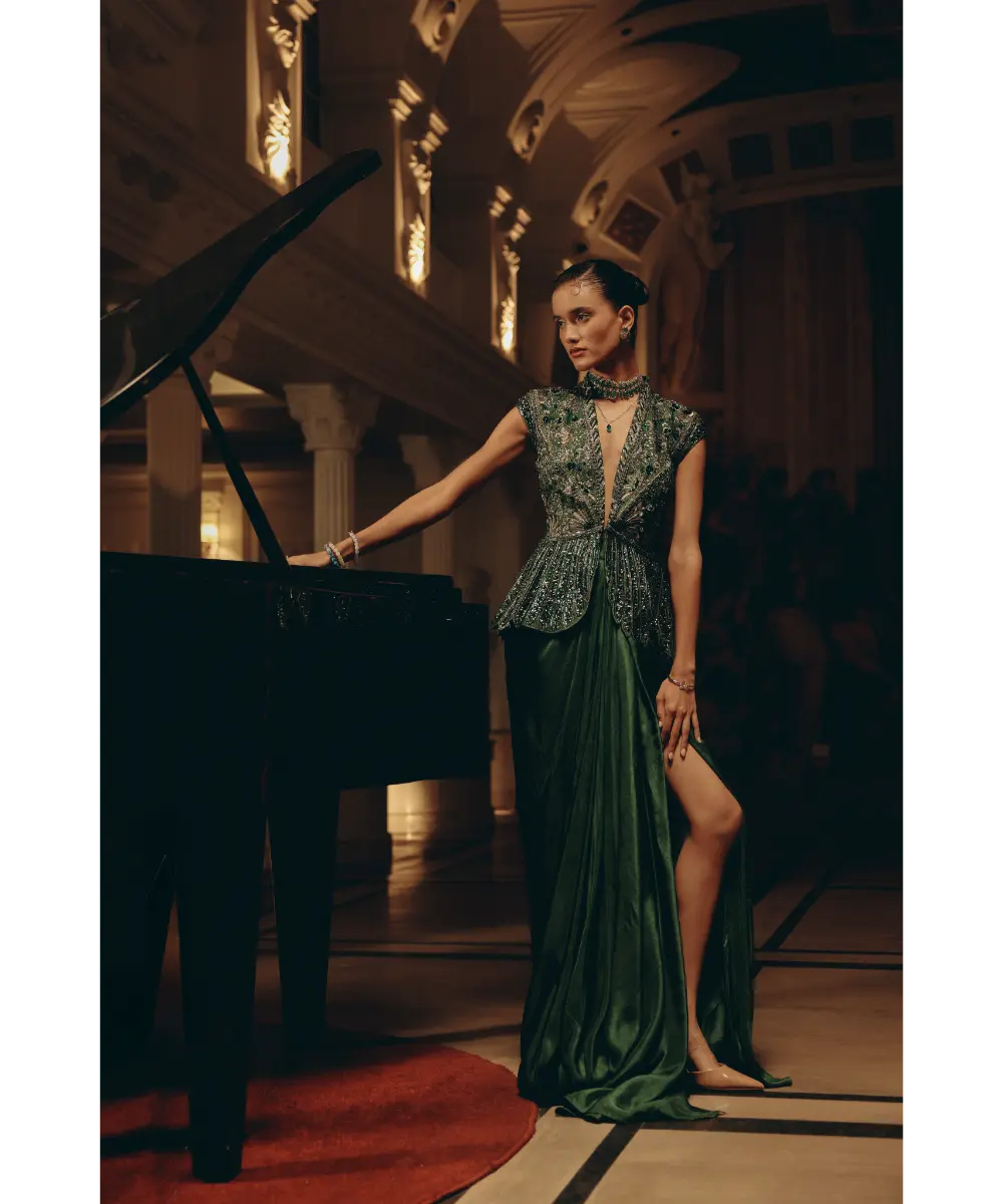 ADAARA COUTURE - Emerald Dynasty Ensemble