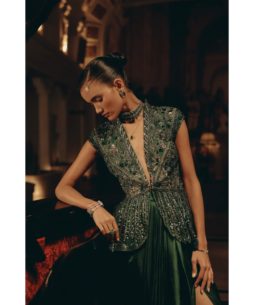 ADAARA COUTURE - Emerald Dynasty Ensemble