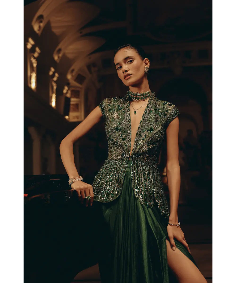 ADAARA COUTURE - Emerald Dynasty Ensemble