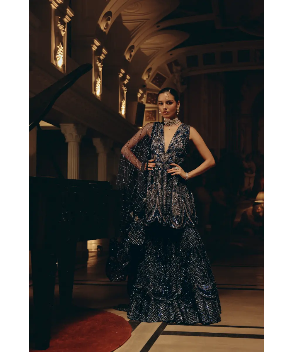 ADAARA COUTURE - Midnight Aurora Sharara