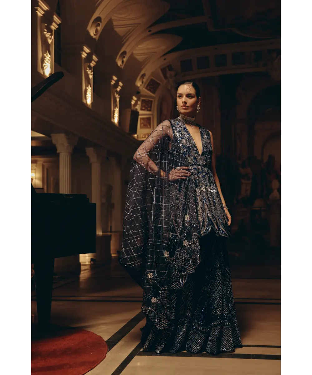 ADAARA COUTURE - Midnight Aurora Sharara