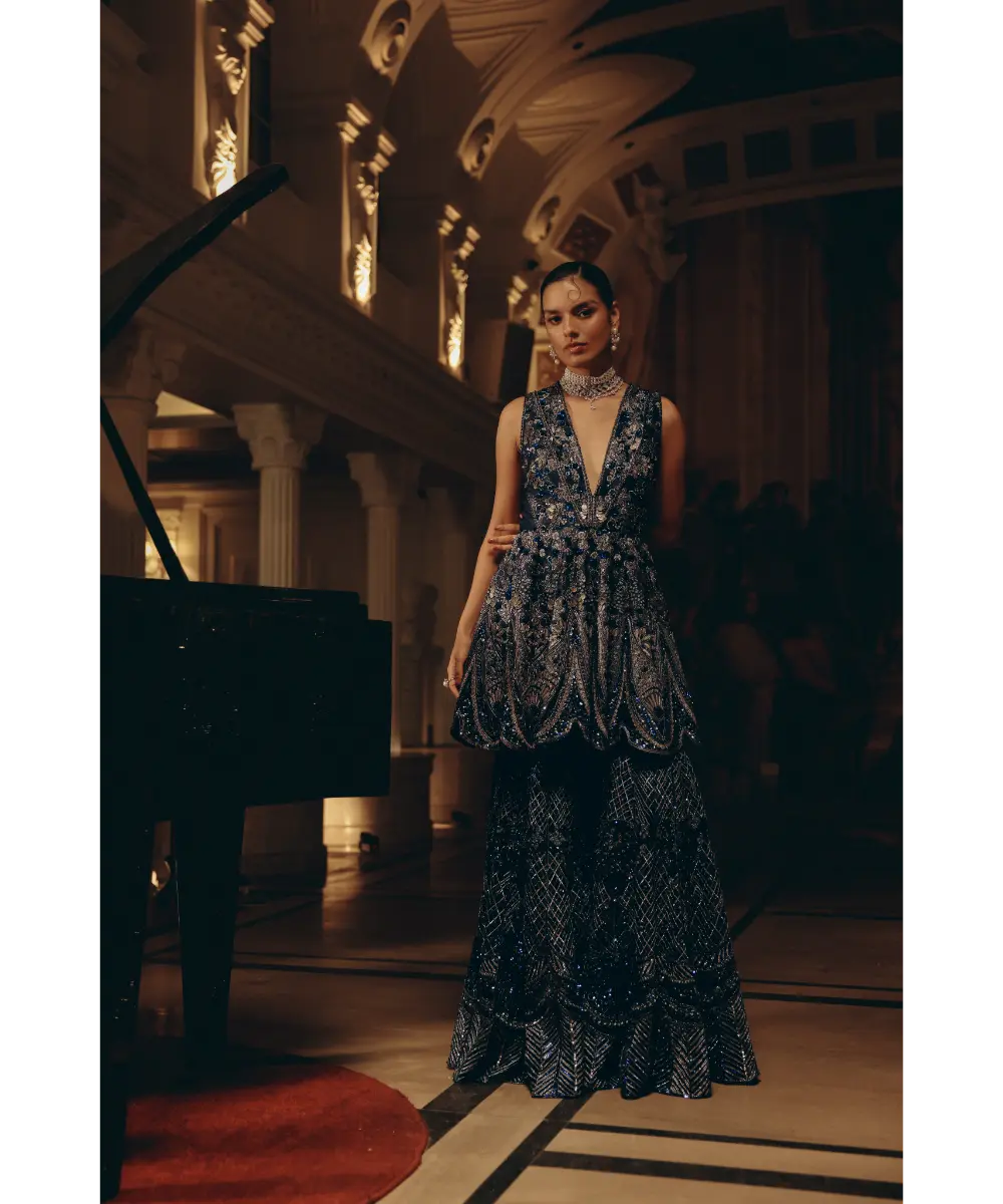 ADAARA COUTURE - Midnight Aurora Sharara