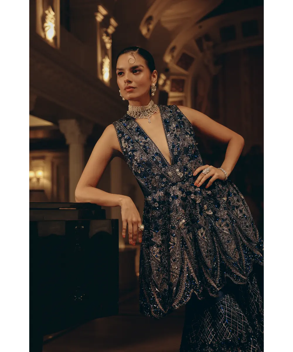 ADAARA COUTURE - Midnight Aurora Sharara