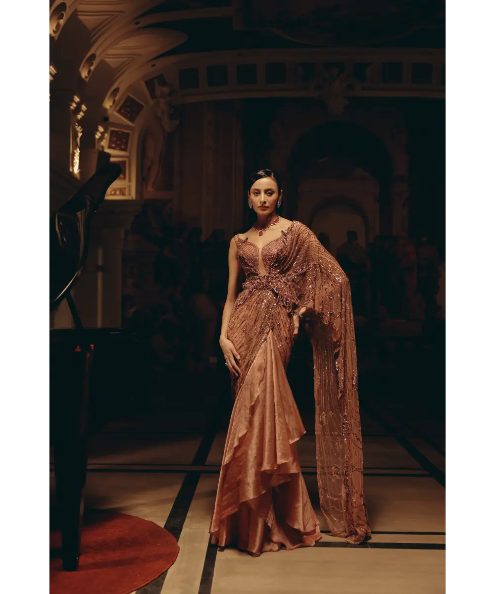 ADAARA COUTURE - Eternal Flame saree