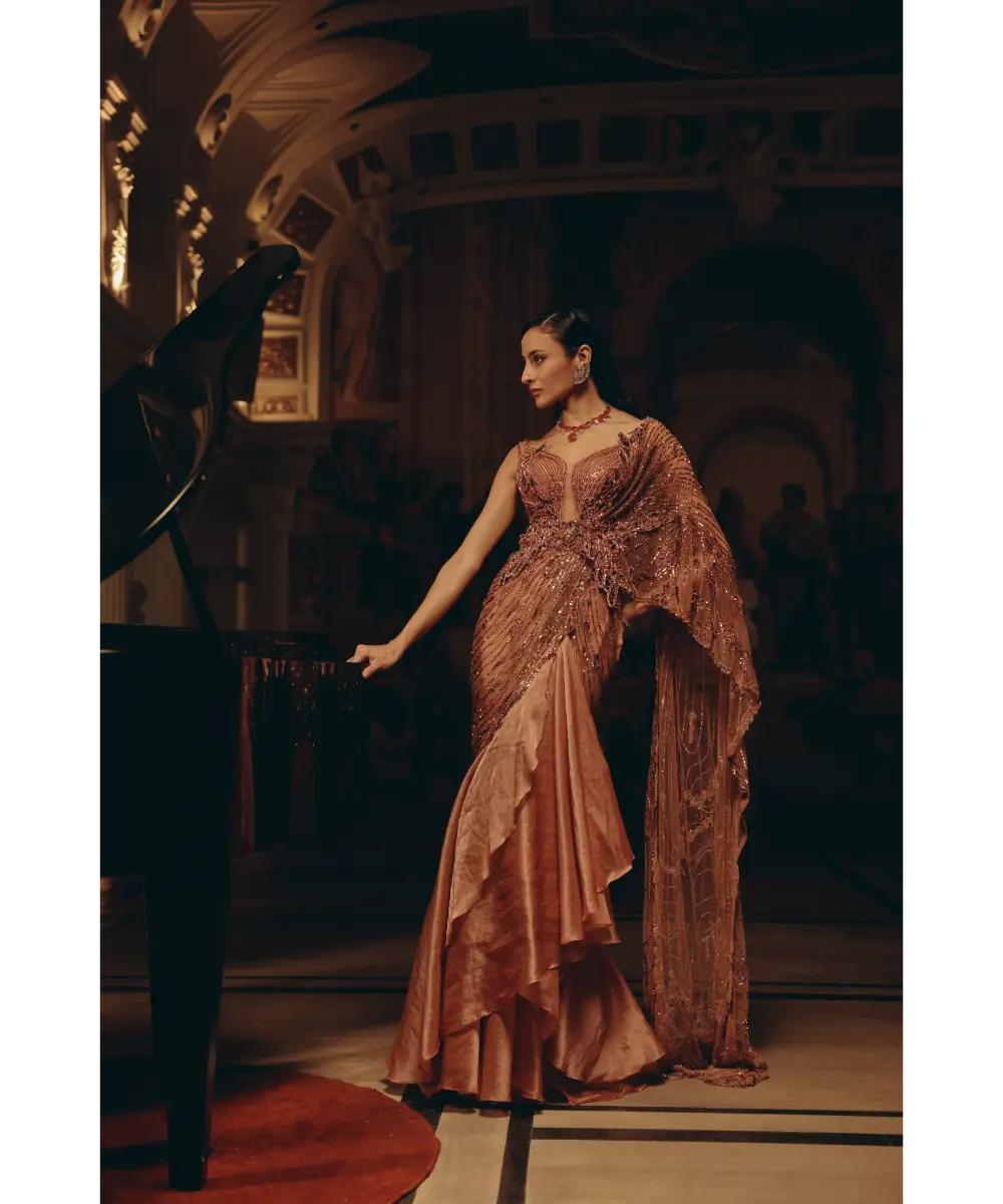 ADAARA COUTURE - Eternal Flame saree