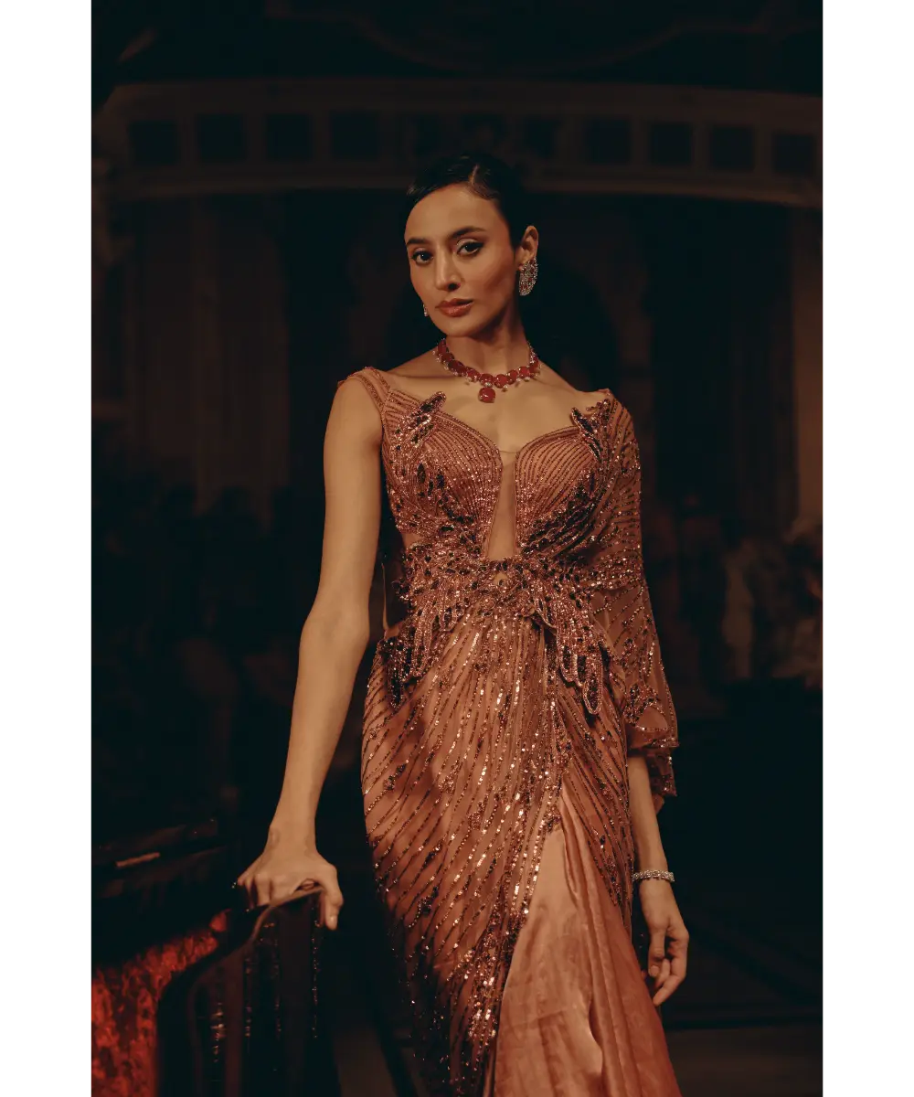 ADAARA COUTURE - Eternal Flame saree