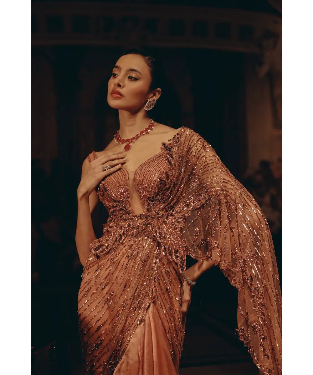 ADAARA COUTURE - Eternal Flame saree