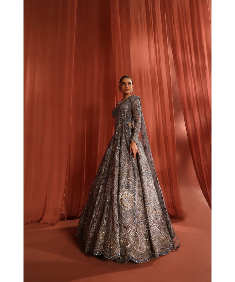 ADAARA COUTURE - Blooming Geometry Lehenga