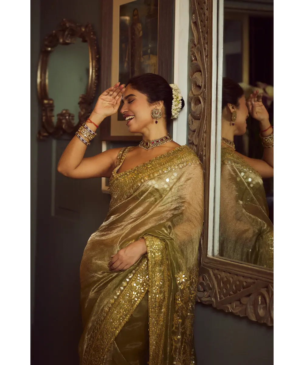 ITRH - Saanjh sheesh saree set