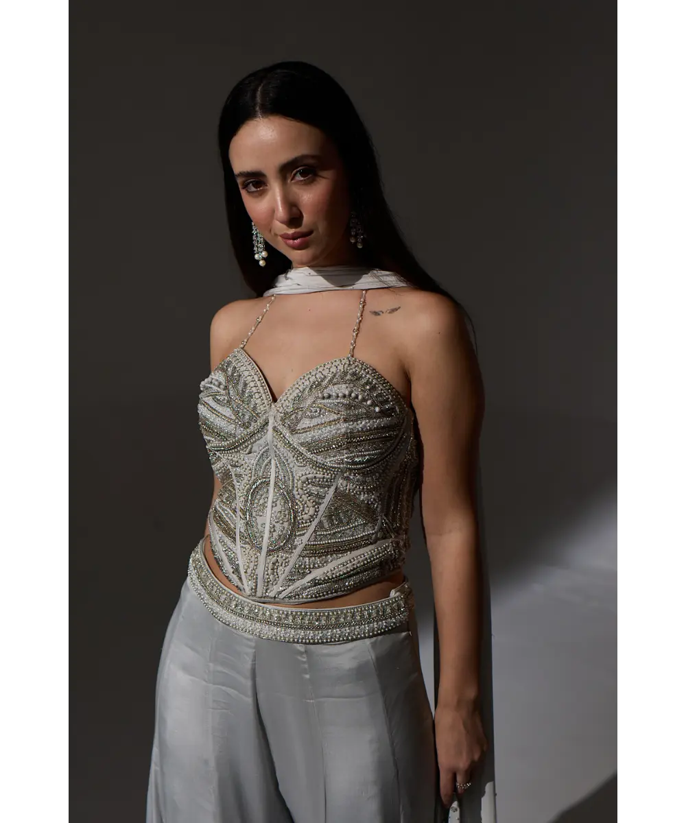 Agnes Corset Sharara set