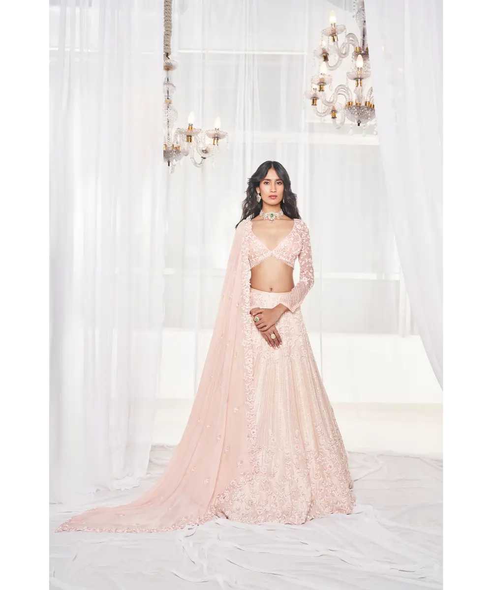 DISHA MUCHHALA- Light Pink Bridal Set