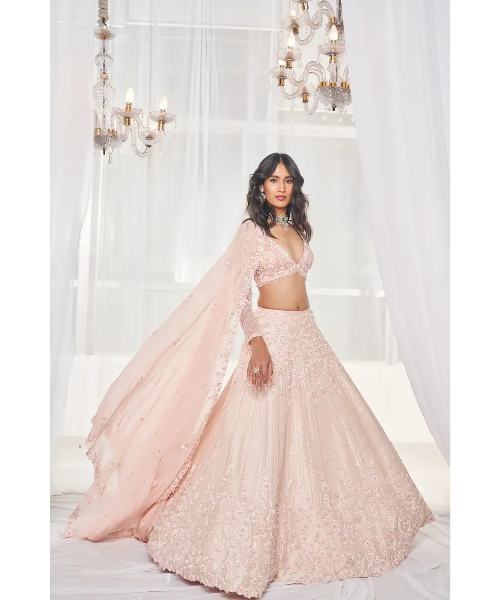 DISHA MUCHHALA- Light Pink Bridal Set