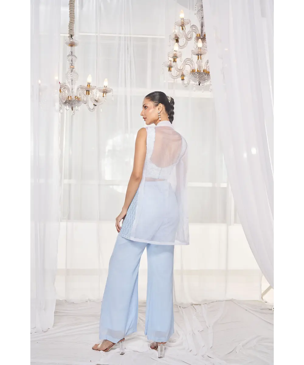 DISHA MUCHHALA- Powder Blue Pant Set