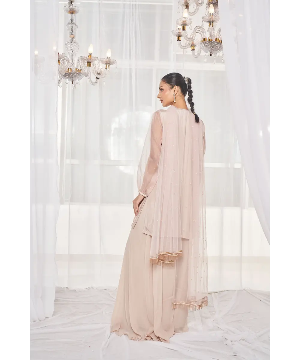 DISHA MUCHHALA- Dusty Beige Pant Set