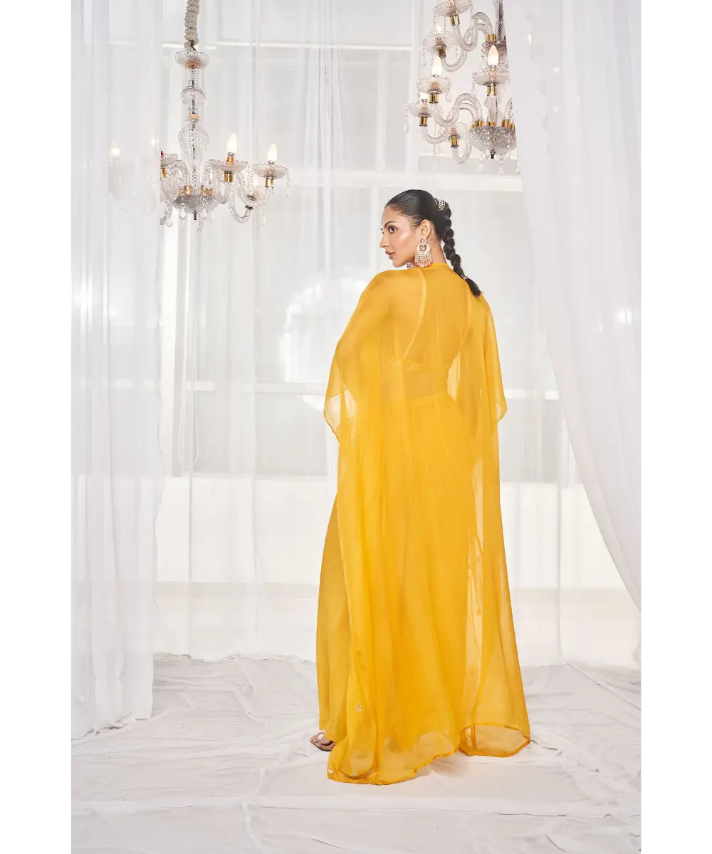 DISHA MUCHHALA- Mustard Pant Set