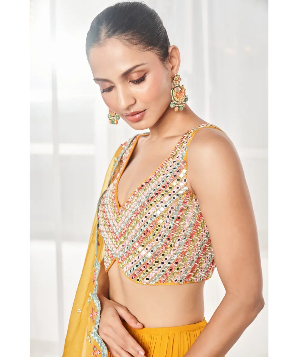 DISHA MUCHHALA- Mustard Sharara Set