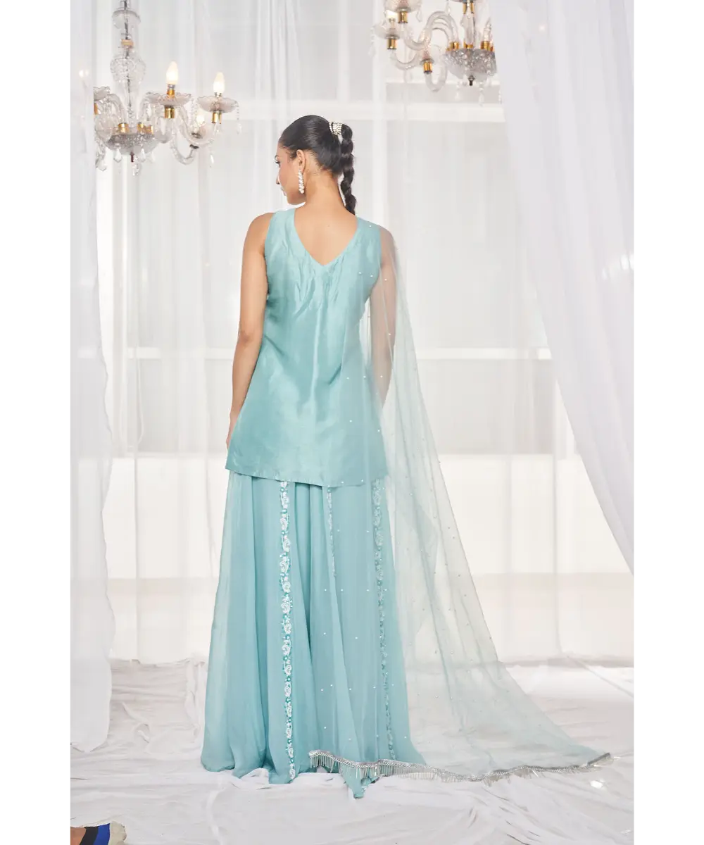 DISHA MUCHHALA- Candy Blue Pant Set