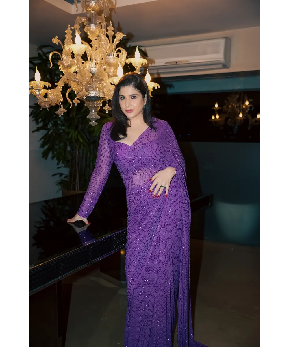 ITRH - Amethyst sparkle symphony saree set