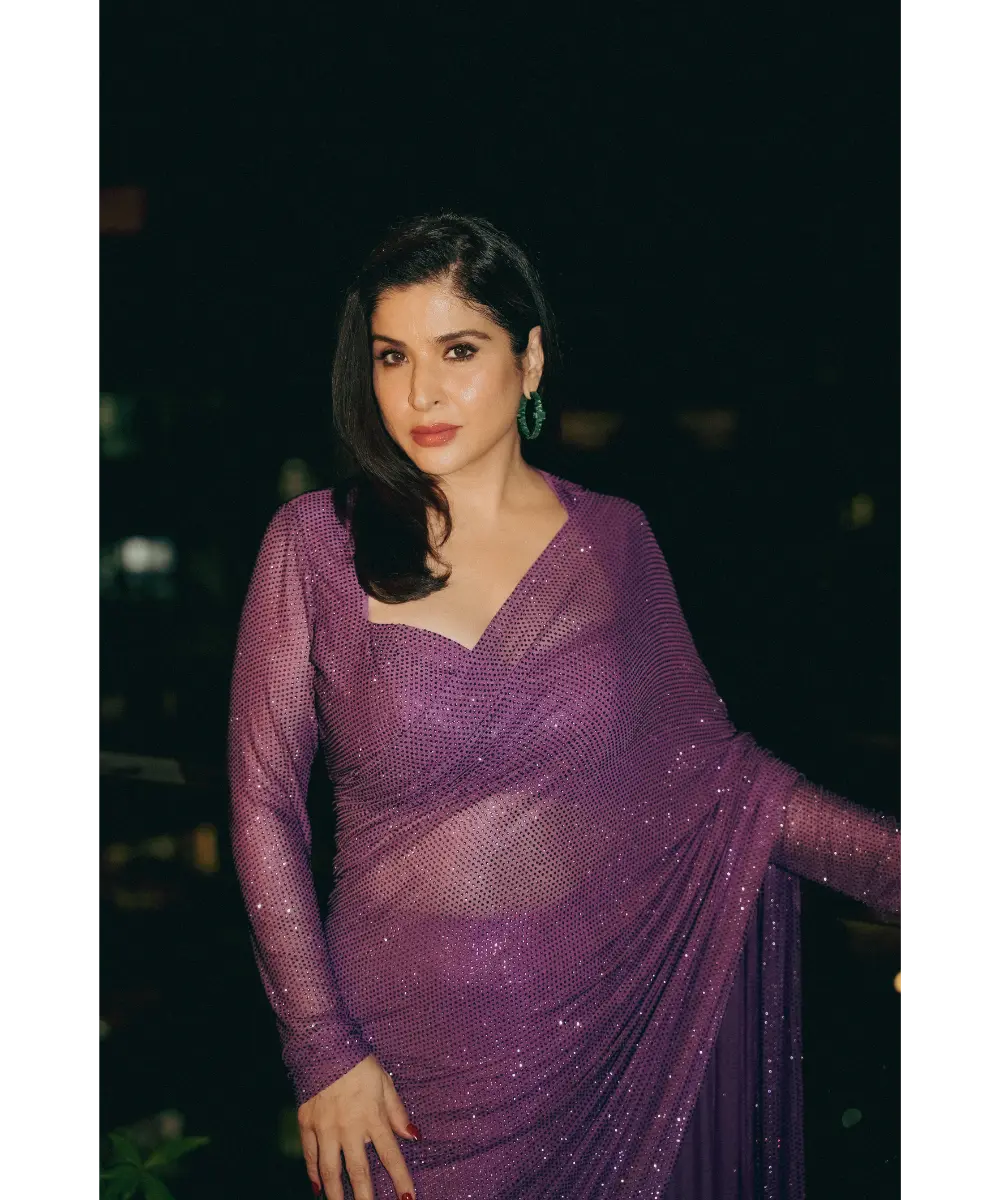 ITRH - Amethyst sparkle symphony saree set