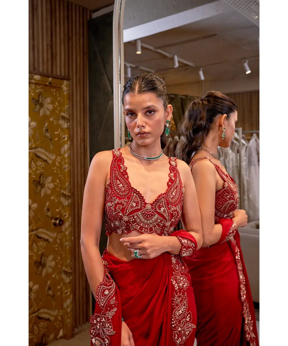 RIDHIMA BASIM - Raihana saree set