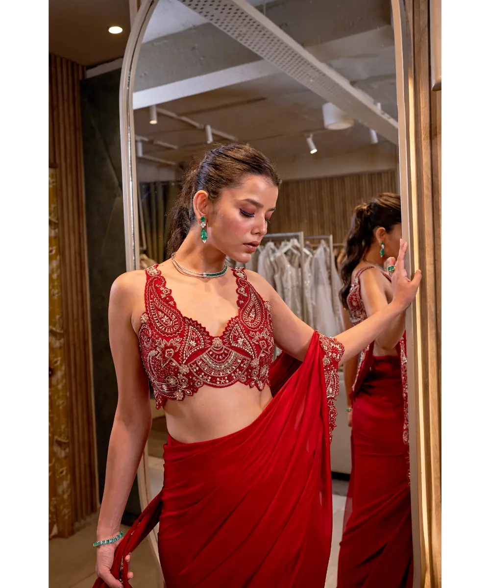 RIDHIMA BASIM - Raihana saree set