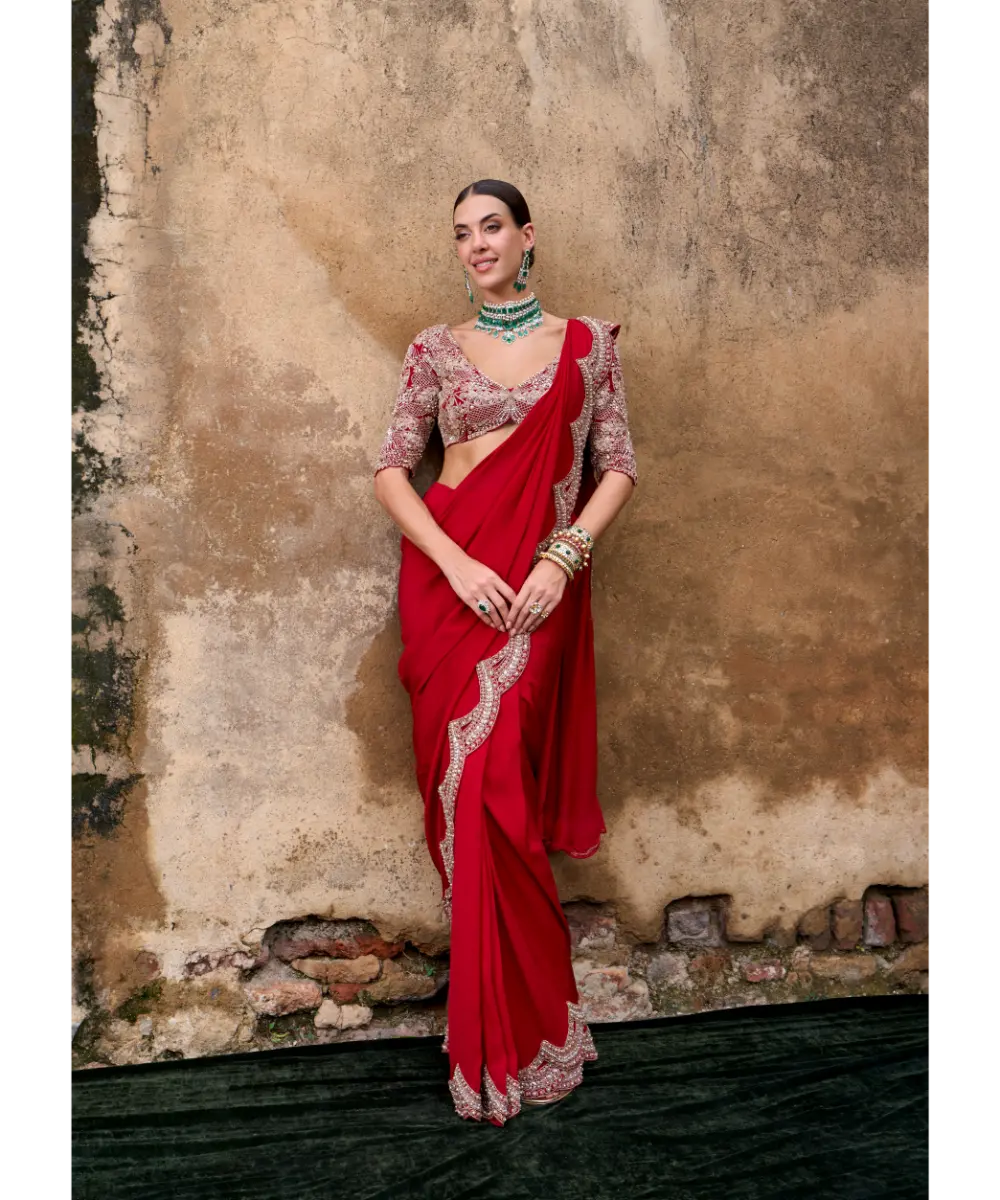 RIDHIMA BASIM - Rubina Saree Set