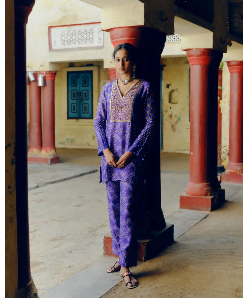 DRISHTI AND ZAHABIA - Iris Purple Co-ord Set